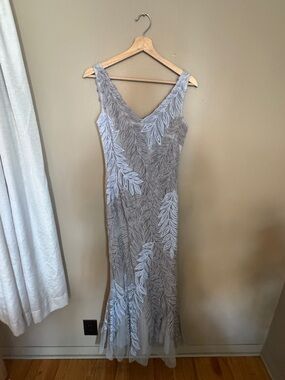 Gorgeous Leaf-Embroidered Gown from Anthro